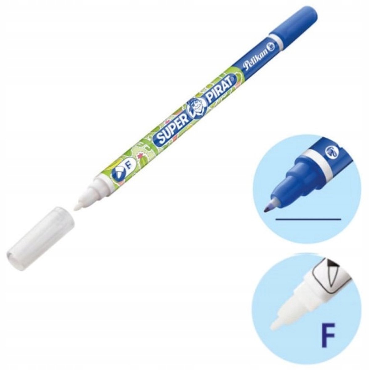Dubbelzijdige pen-correctiestift voor blauwe inkt