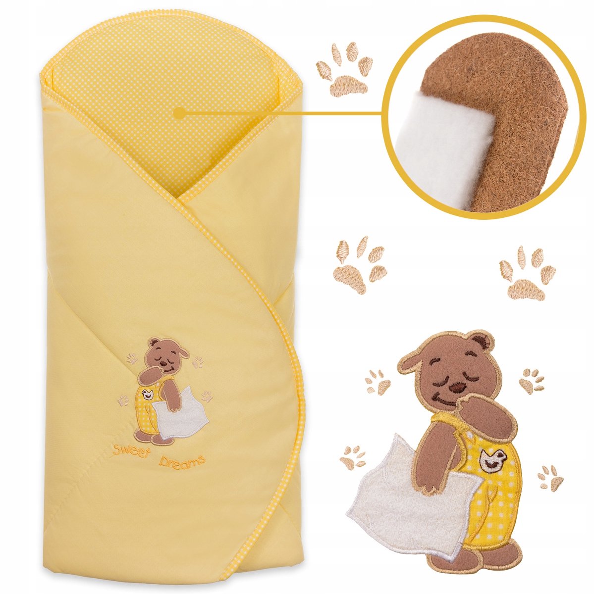 Baby Nestje met Kokosmatras - 80x80 cm - Katoen
