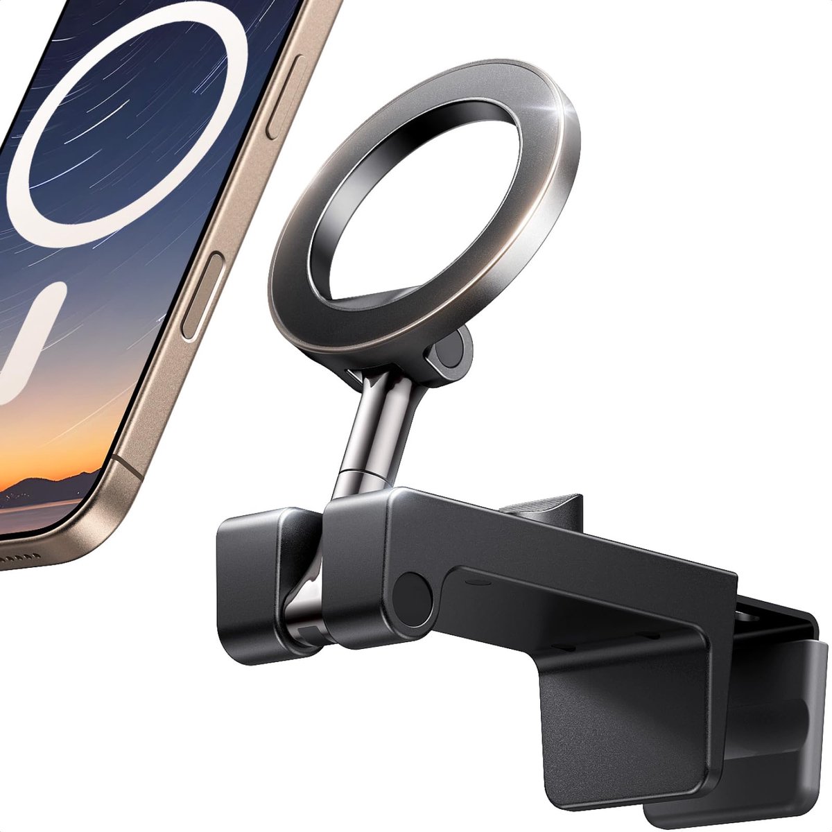 Unyqoos® Verstelbare magnetische telefoonhouder voor reizen en dagelijks gebruik