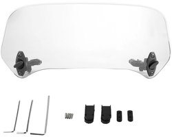 Universele Motorfiets Windscherm - Verstelbaar Windscherm - Windscherm Spoiler Luchtdeflector (Transparant)