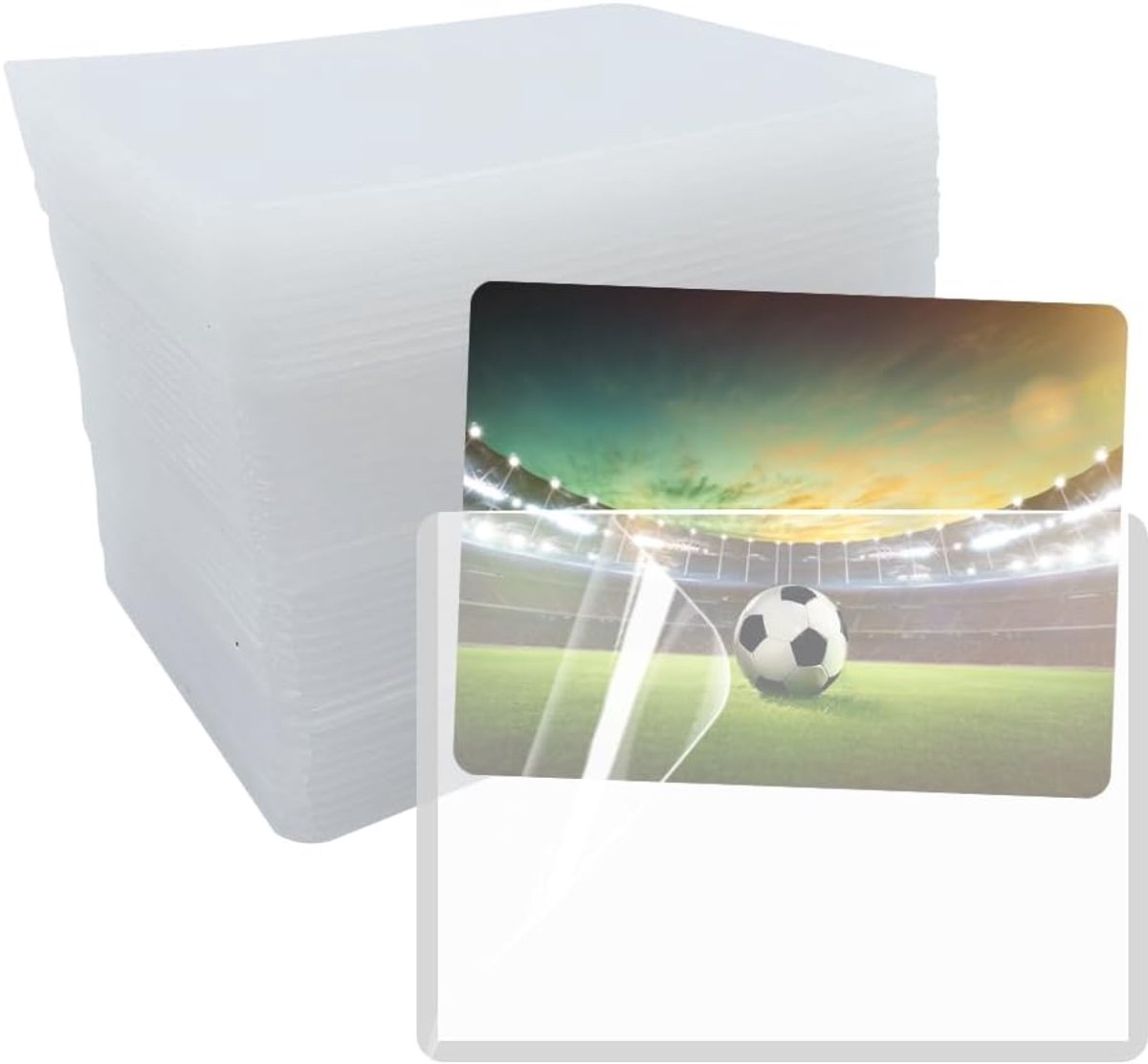 Clear Hard Card Sleeves - 44Pcs 102*70mm Clear Toploaders - Bescherming voor Game/Baseball/Basketball/Foto Kaarten Collectie (Horizontaal)