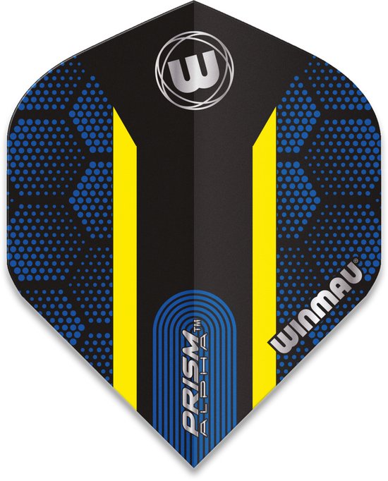 Winmau Prism Alpha Extra Thick Blue & Yellow Stripe - Dart Flights van Winmau — afbeelding 4