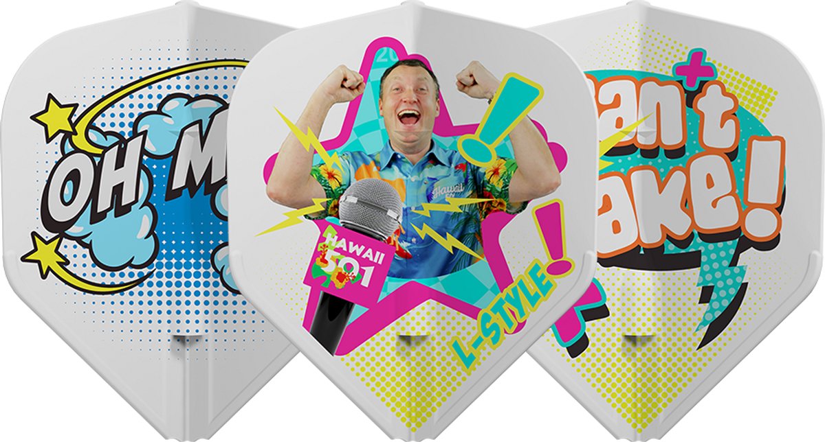 L-Style EZ L1 Wayne Mardle V1 Type B White - Dart Flights