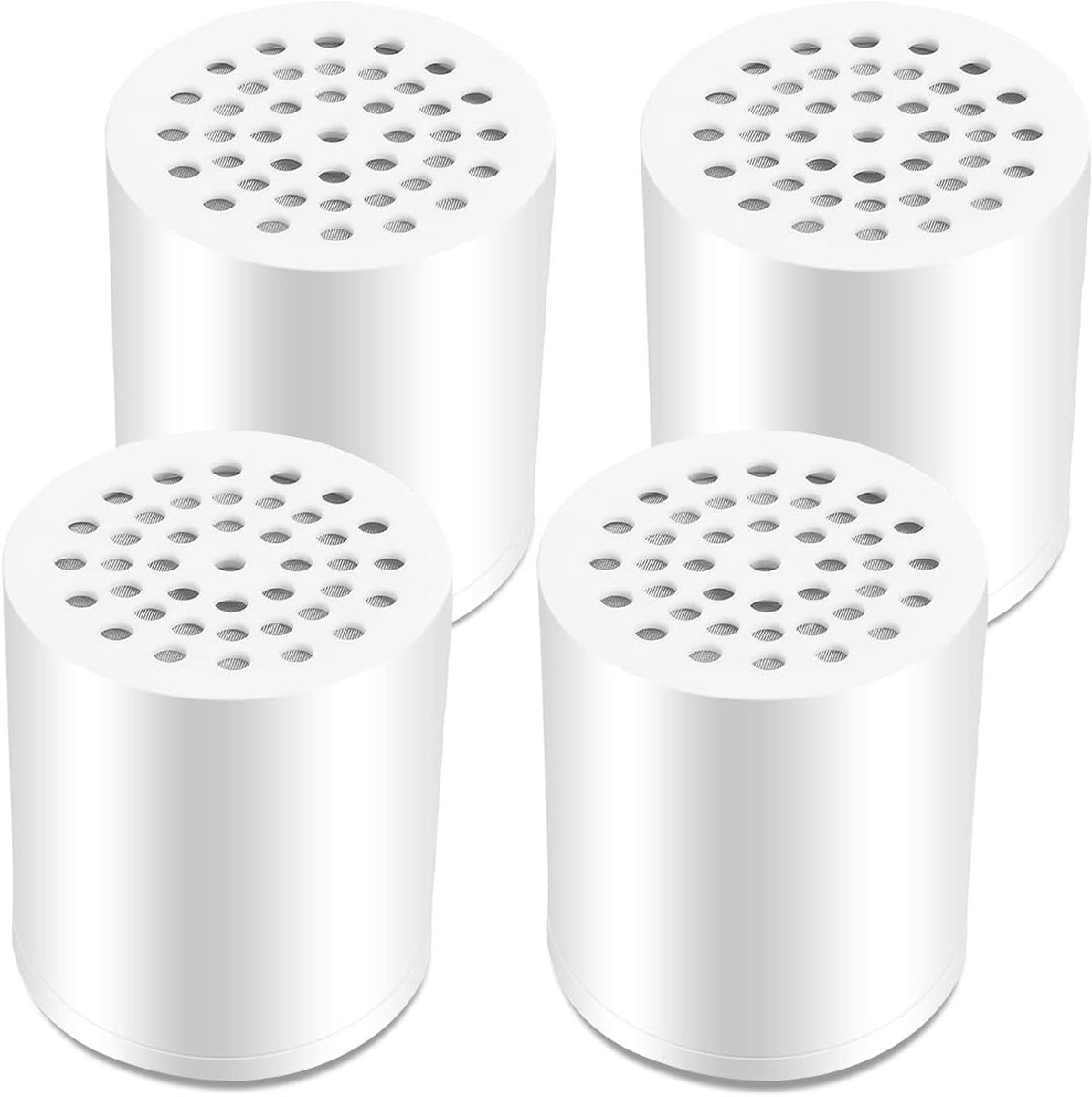 CSGoods - Douchefilters voor hard water, verwijdert chloor en zware metalen - 4 stuks met 20 niveaus - Waterontharder voor huid en haar - Doucheoppervlak reiniger.