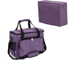 Home Sewing Machine Case - Travel Case voor Sewing Machine en Accessoires - Compatibel met de meeste Standaard Singer, Brother, Janome - Accessoire Tas - Draagbare Naaimachine Tas - Paars
