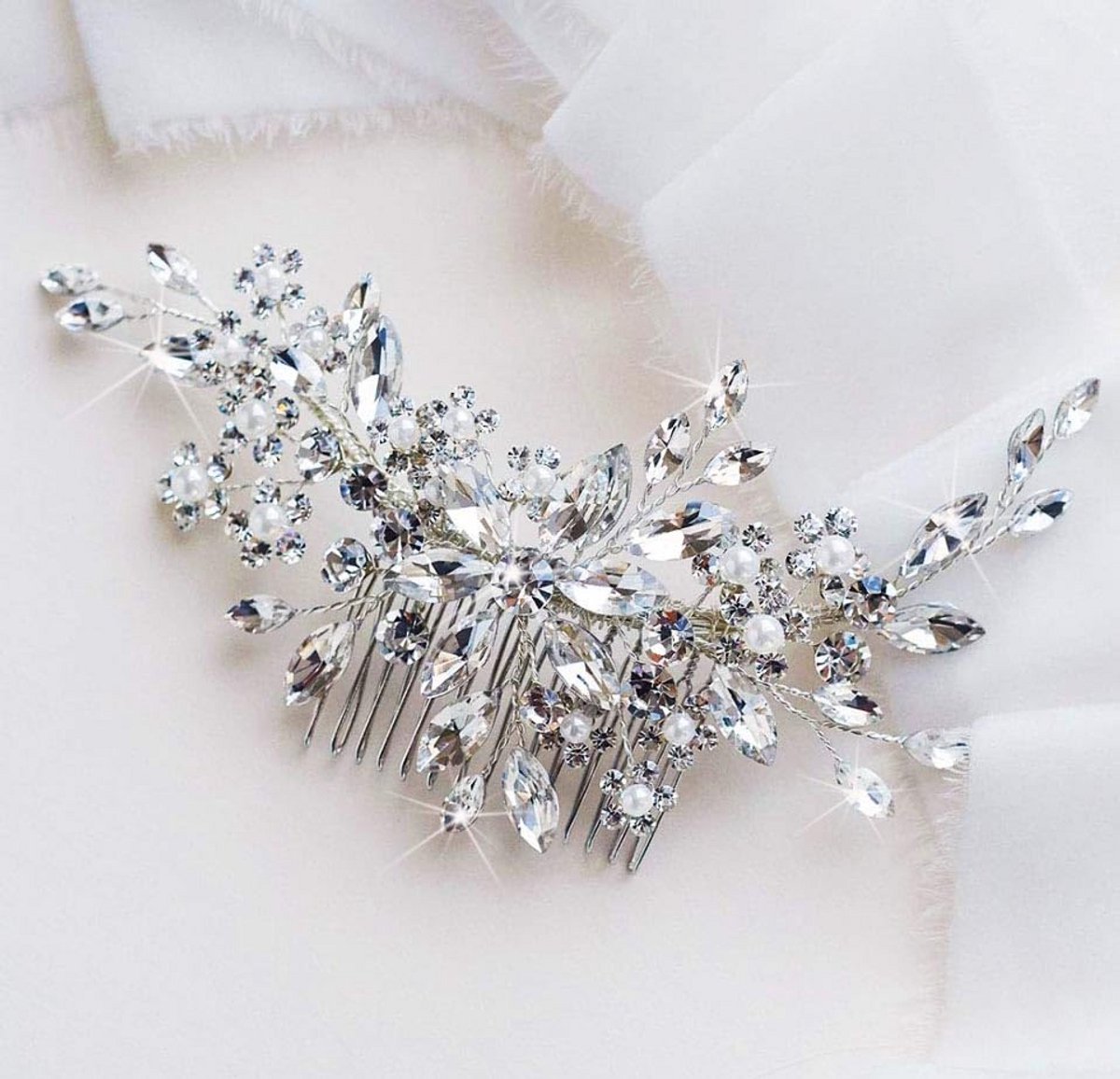 Elegante Bruid Haaraccessoires - Kristal Haarkam voor Bruiloft