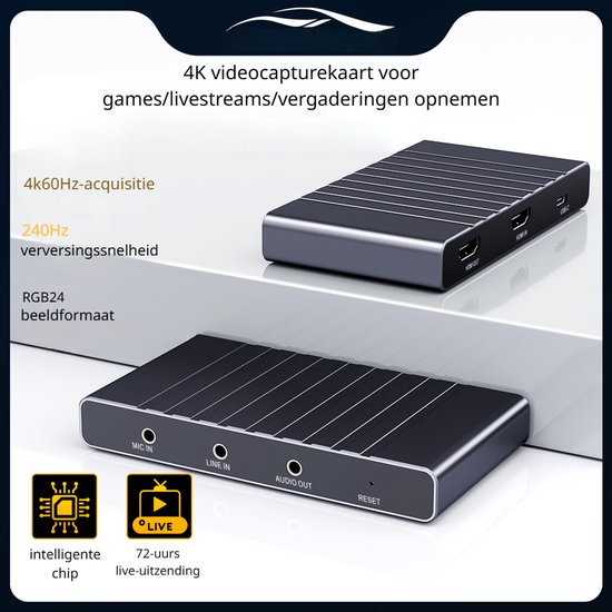 DrPhone CaptureX 4K60 Video Capture Card – HDMI Loop-Out 240Hz, USB-C ...