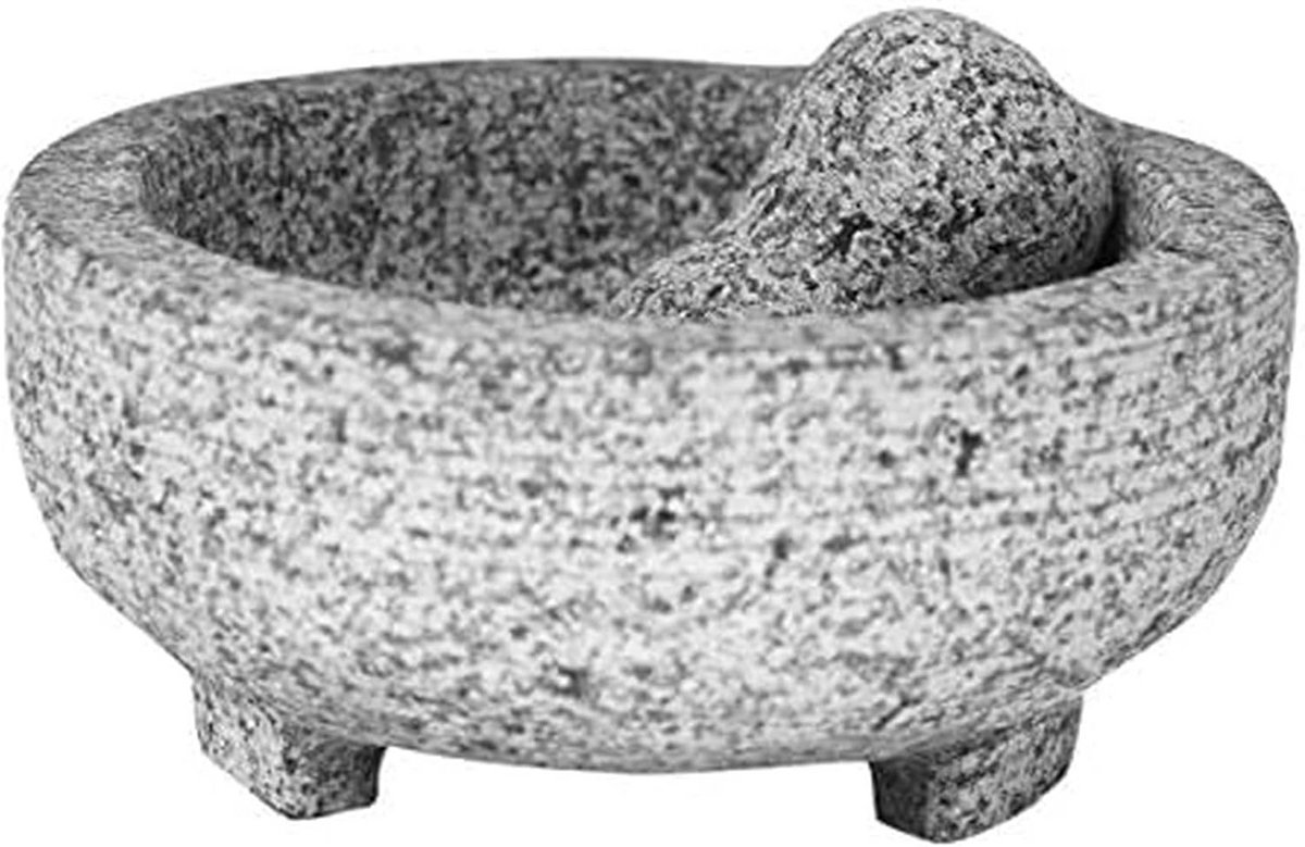 Granieten Molcajete Mortier en Stamper - 4 Kop Capacity