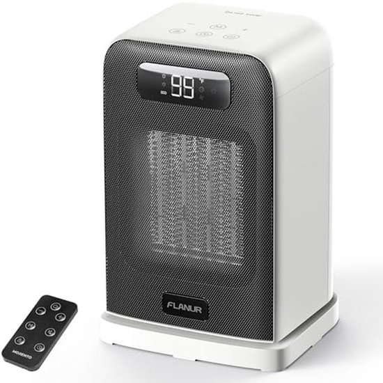 Chaufferette portative oscillante en céramique E-Macht 1500 W avec minuterie 24 h sécuritaire | Best Buy Canada