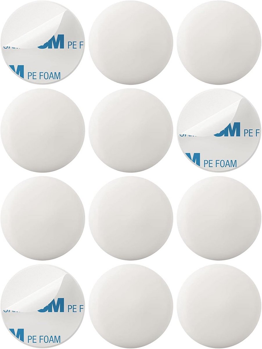 Zelfklevende Wanddeurstopper - Deurbuffer zonder Boren - Muur- en Deurbescherming - 12 Stuks