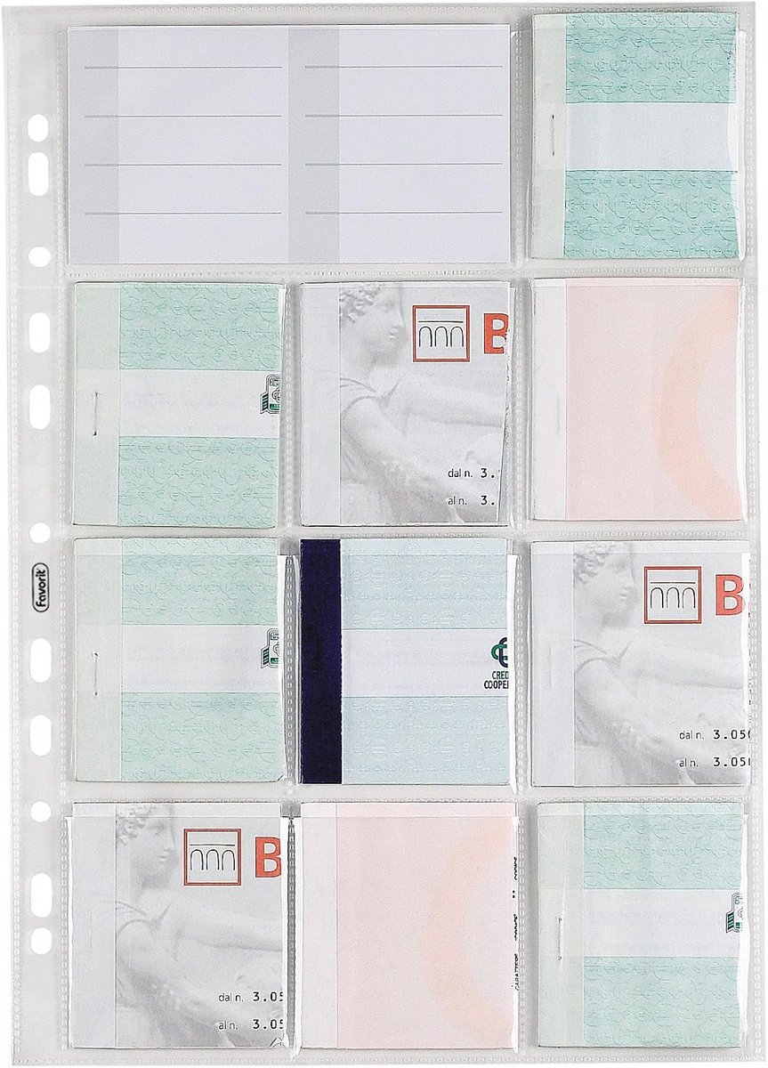 Universele gaatjeszakken voor brieven - 10 stuks, 7.5 x 6.2 cm, Transparant