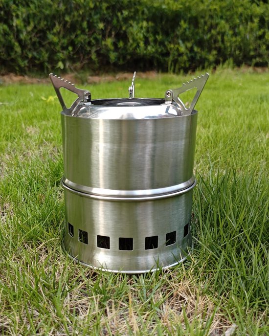 Compact Houtgestookt Kampeerkooktoestel voor Buitenleven en Survival — afbeelding 4