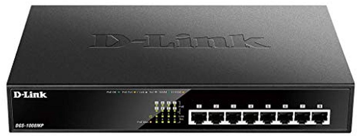 8-poorts Gigabit Switch met PoE+ voor Kantoor gebruik