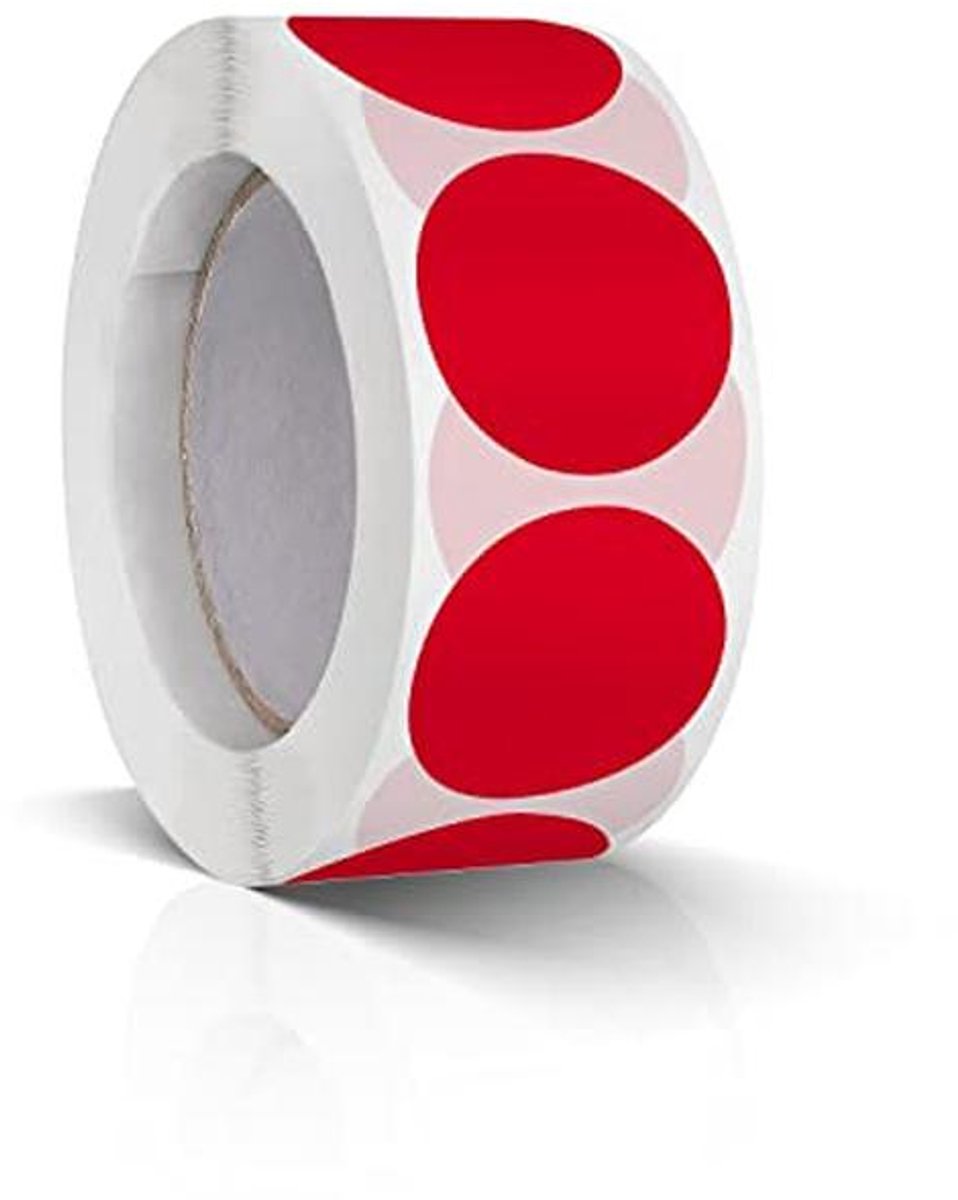 Ronde kleurcodering stickers 25 mm - 500 stuks