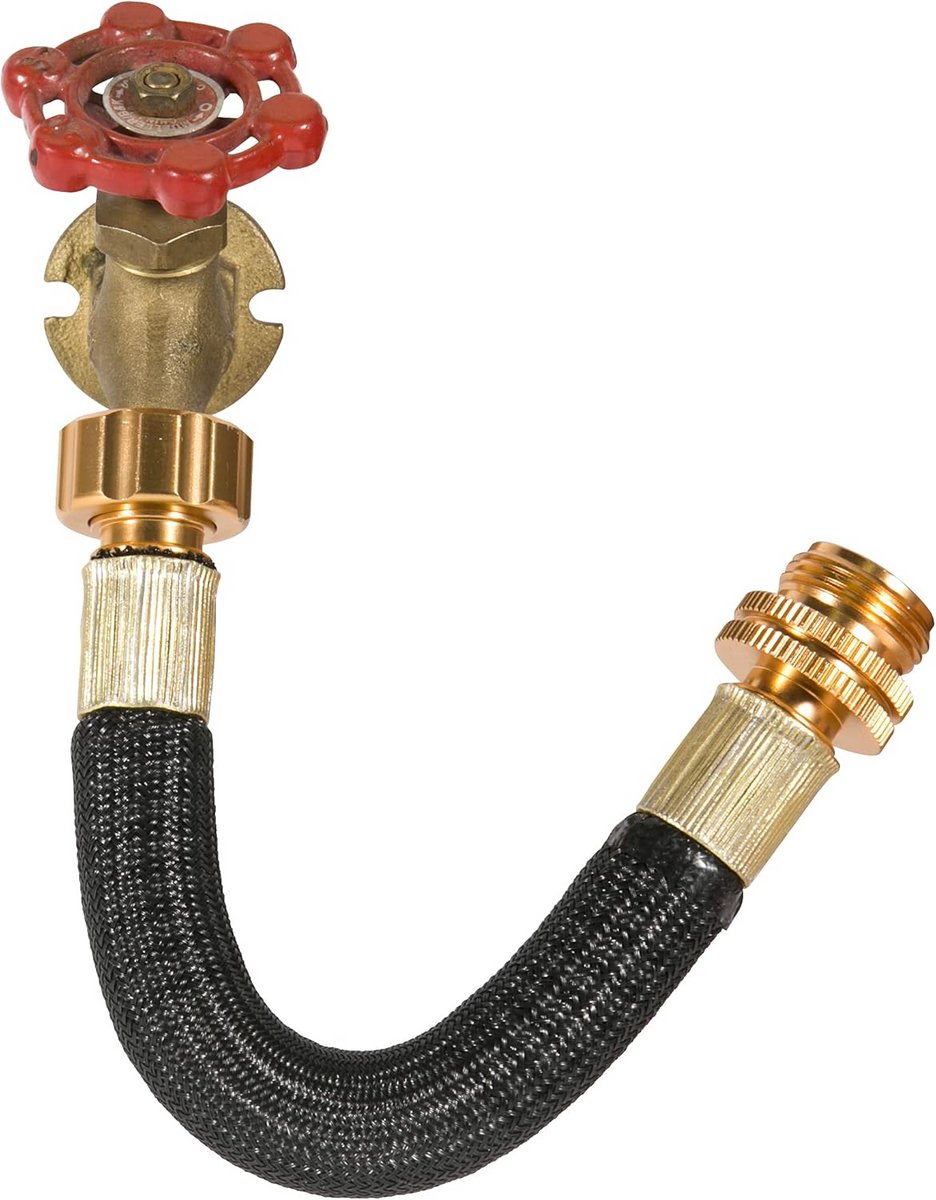 Korte Tuinslang Verlengstuk Flexibele Adapter met Geïntegreerde Spiraal (0.8ft)