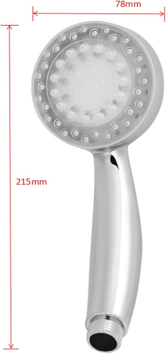 LED Douchekop met 3 Kleuren Verlichting - Temperatuur Gevoelige Handdouche voor Badkamer