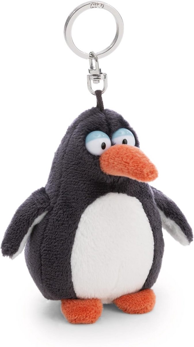 Pluche Knuffel Sleutelhanger 9 cm Grijs - Knuffeldier voor Rugzak of Tas