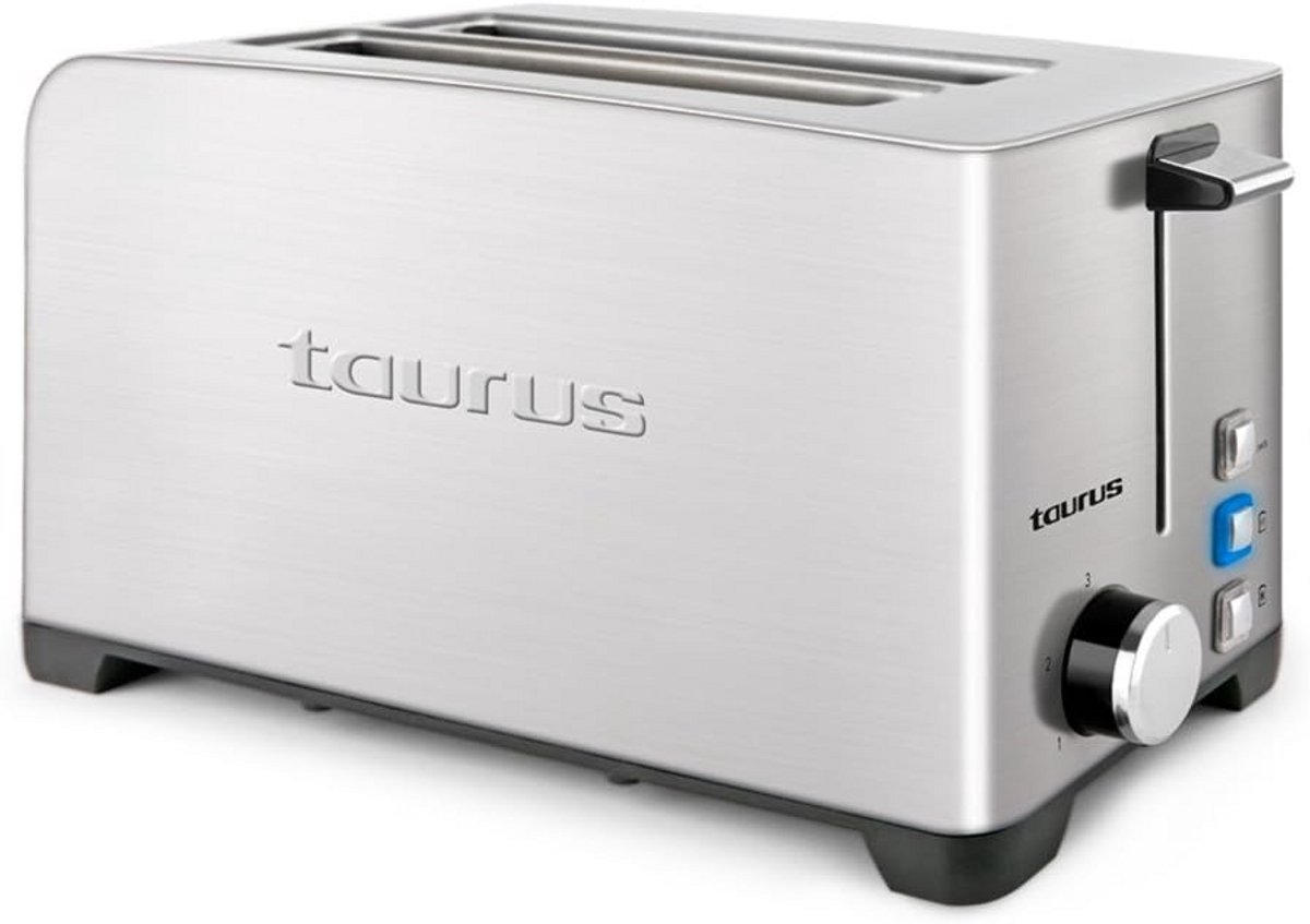 RVS Broodrooster met Extra Brede Sleuven voor 2 Broodjes - 1400W