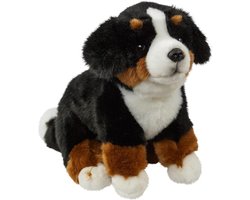 Zachte Pluche Knuffelhond Berner Sennenhond Puppy Zittend 25 cm