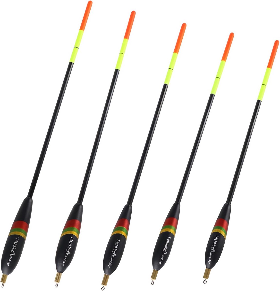 Vissersdobbers Set 5 Stuks met Vooraf Geïnstalleerd Gewicht voor Roofvis en Witvis