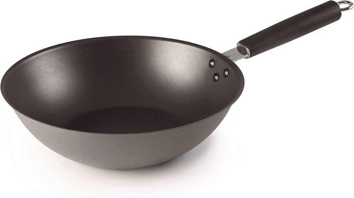 Stalen Wok met Antiaanbaklaag 28 cm Geschikt voor Inductie