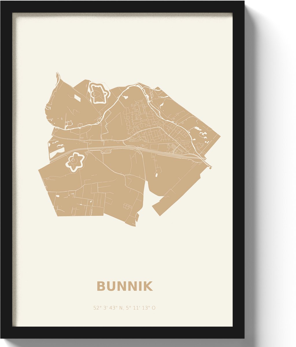 Poster Bunnik A3 - 30 x 42 cm - Beige (Exclusief Lijst)