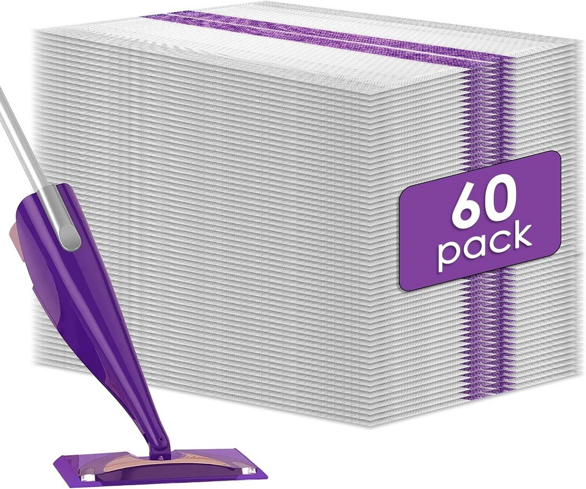 Verwisselbare Natte Dweilpads Compatibel met Swiffer WetJet - 60 Stuks