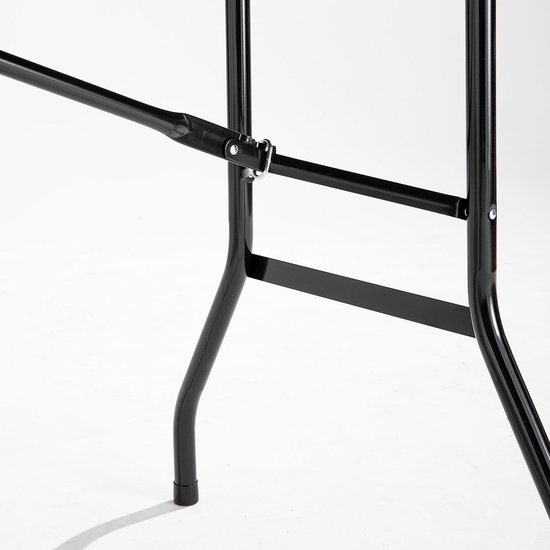 Opvouwbare klaptafel 200 cm zwart - Stevige tafel voor binnen en buiten — afbeelding 5