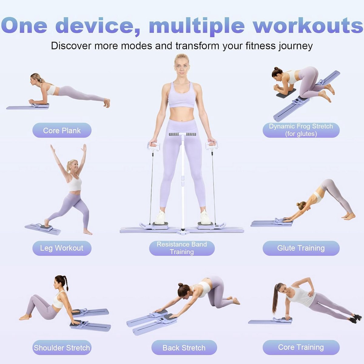 Inklapbare Pilates Board 6-in-1 met (EAN: ...6949) - afbeelding 2