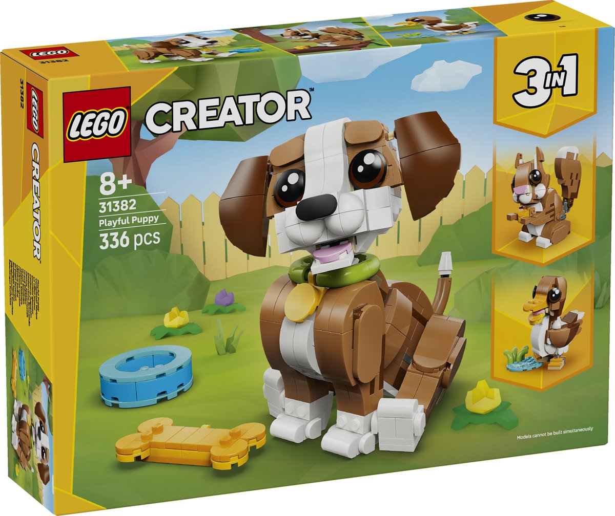 LEGO® Creator 3in1 Schattige dieren: Speelse Puppy - Dierenset - Bouw Om tot Eekhoorn of Eend - 31382 — afbeelding 20