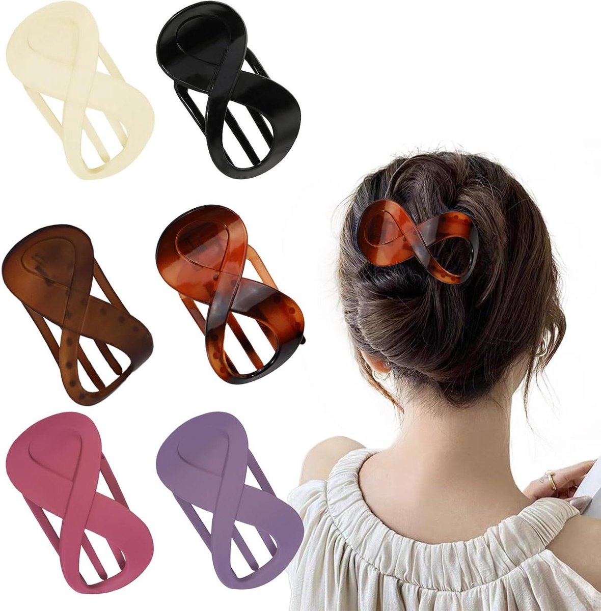 Ronte - Haarspeldjes voor Vrouwen, Geen Slip Haaraccessoires, Styling Clips met 6 Stuks
