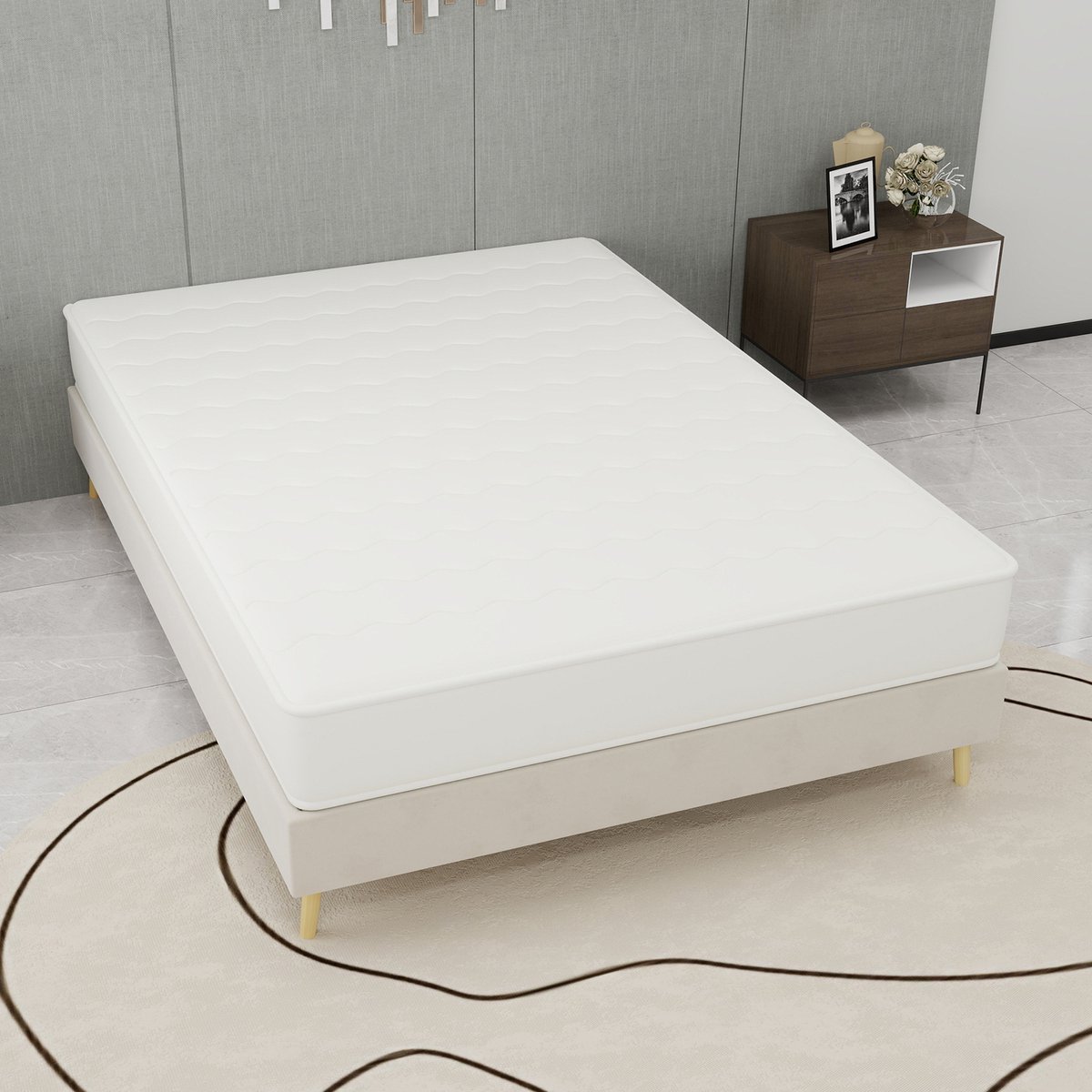 PHOEBE CAT Matras - 140 x 200 cm - Dikte 23 cm - Traagschuim - 3D Mesh - Anti-allergie - Wit