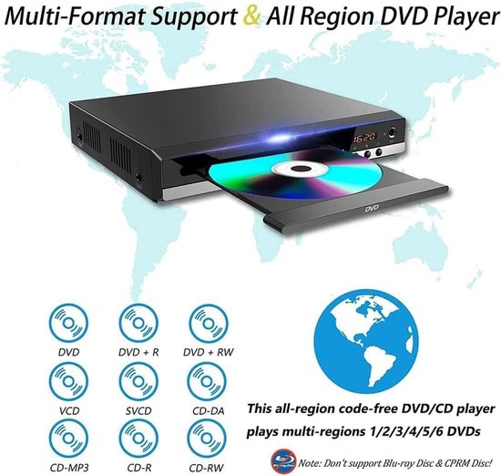 DVD Speler met HDMI - Externe DVVD Speler - Zwart van Zwart — afbeelding 4
