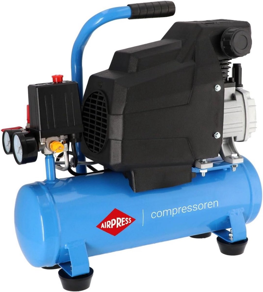 Draagbare Oliegesmeerde Compressor 6L | 8 Bar Druk | 82 L/min | Ideaal voor Klussen en Banden Oppompen
