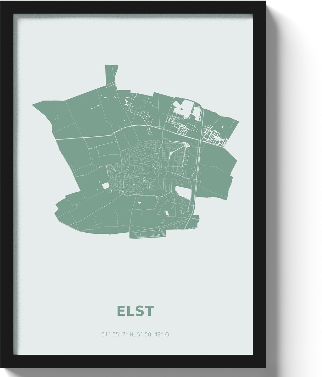 Poster Elst A2 - 42 x 59,4 cm - Groen (Exclusief Lijst)