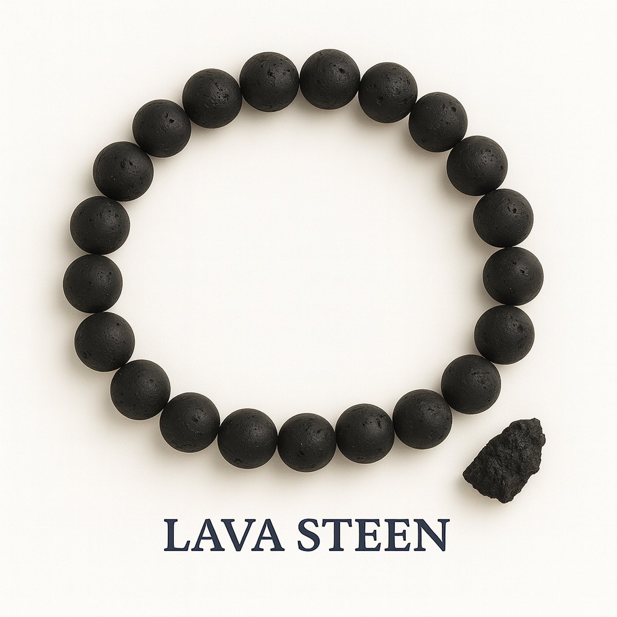 S4H LAVAROCK EDELSTENEN ARMBAND 8 MM KRALEN / 18 CM