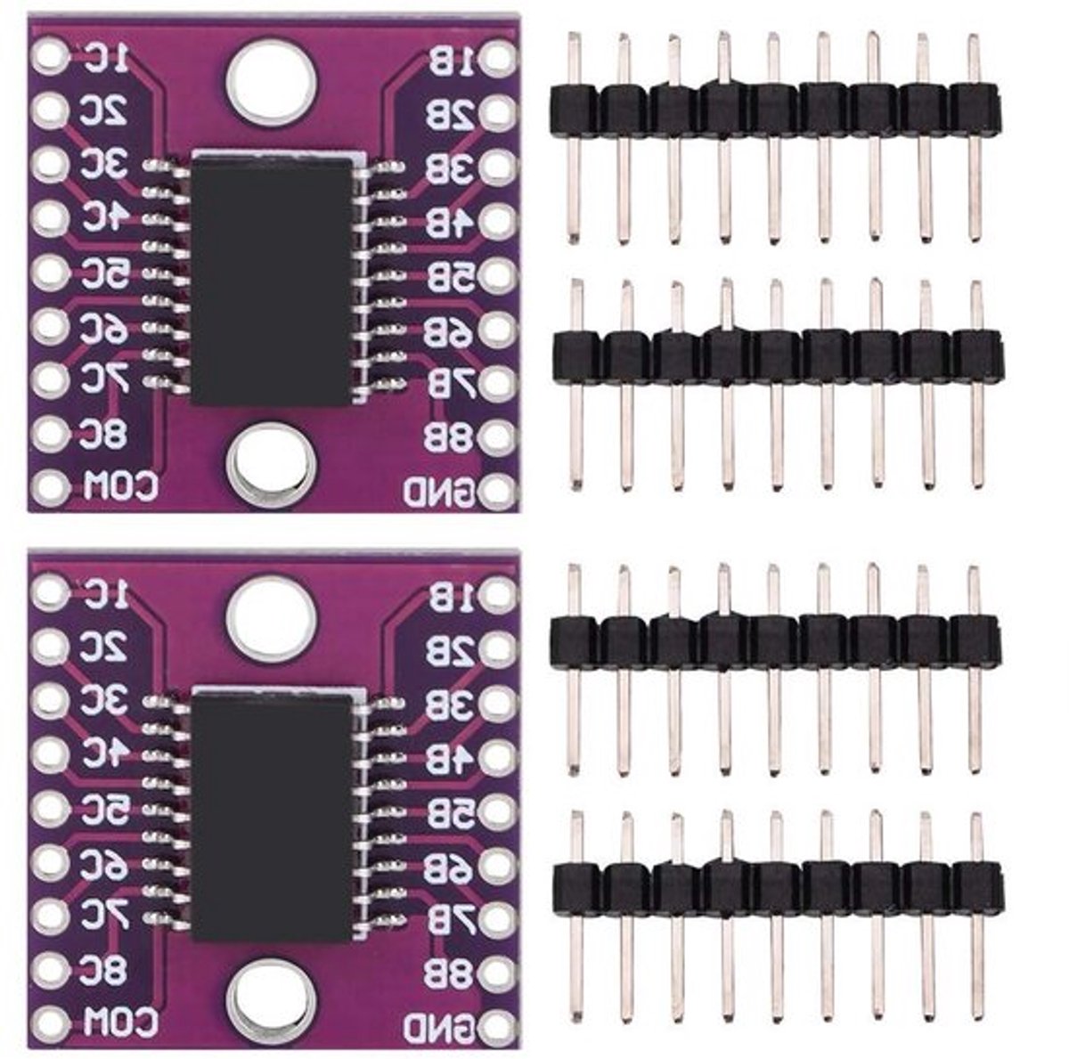 Darlington Transistor Arrays Module ULN2803A paarse drivermodule - industriële elektrische accessoires voor bewaking van de luchtkwaliteit in de ruimte.