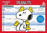 Peanuts Familiekalender 2026 - Maandelijkse Planner met Ruimte voor Elk Familielid - Verjaardagen & Belangrijke Notities - 12-Maanden Agenda voor Thuisgebruik