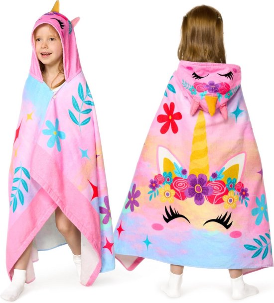 Petite Amélie Badcape kinderen 'Lara' Zacht Roze - Badponcho Kind met