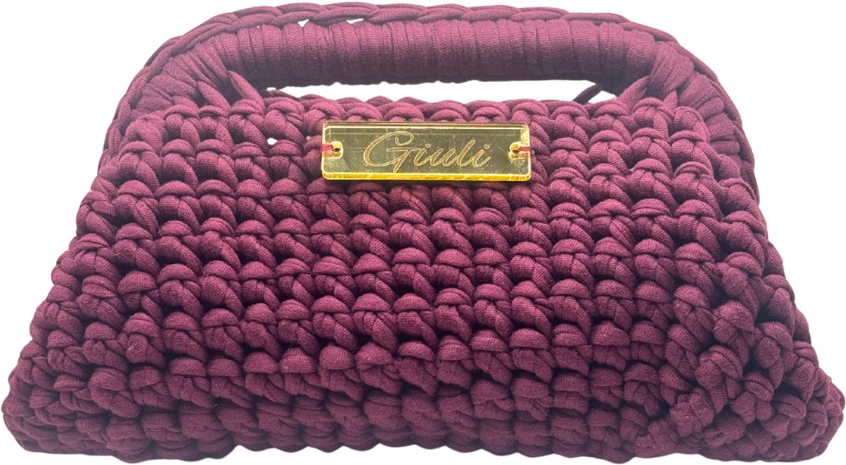 Giuli - Clutch - Bordeaux/Paars - Amorina - Vino - Handgemaakt - Handtas