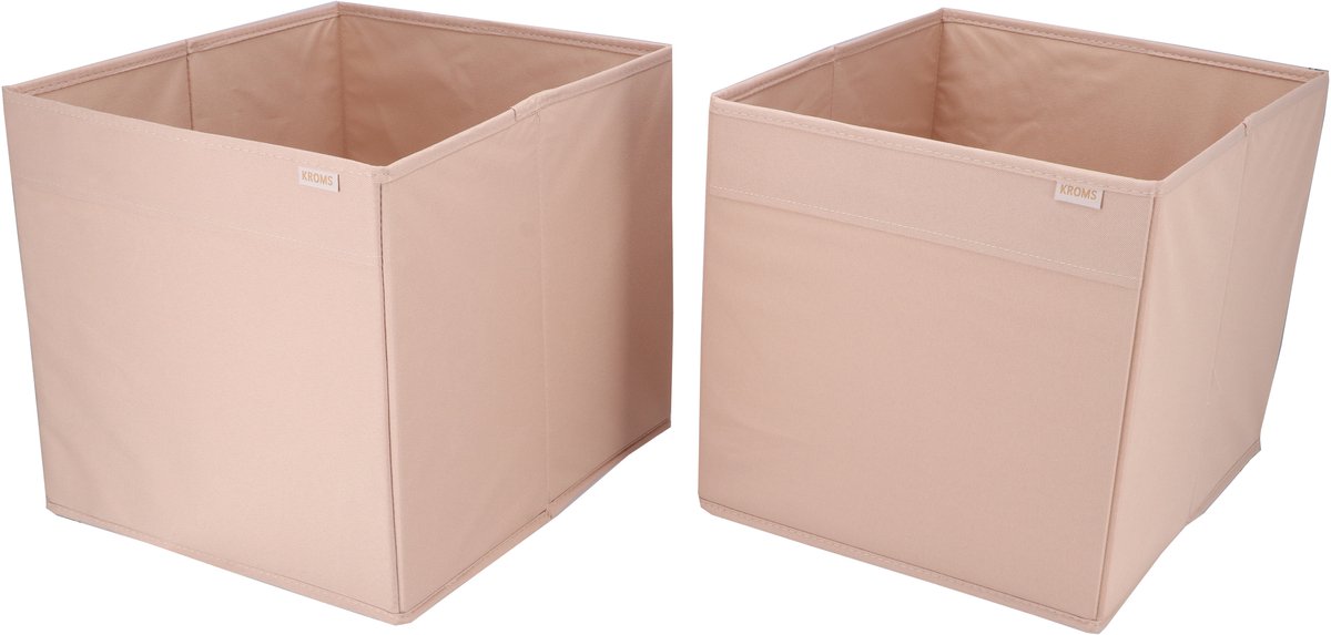 KROMS Lade organizer bakjes 37x32x32cm - Zand - Kleding opbergbox – Kleding organizer opbergsysteem – Lade organizer kledingkast & IKEA PAX – Kleding organizer opvouwbaar