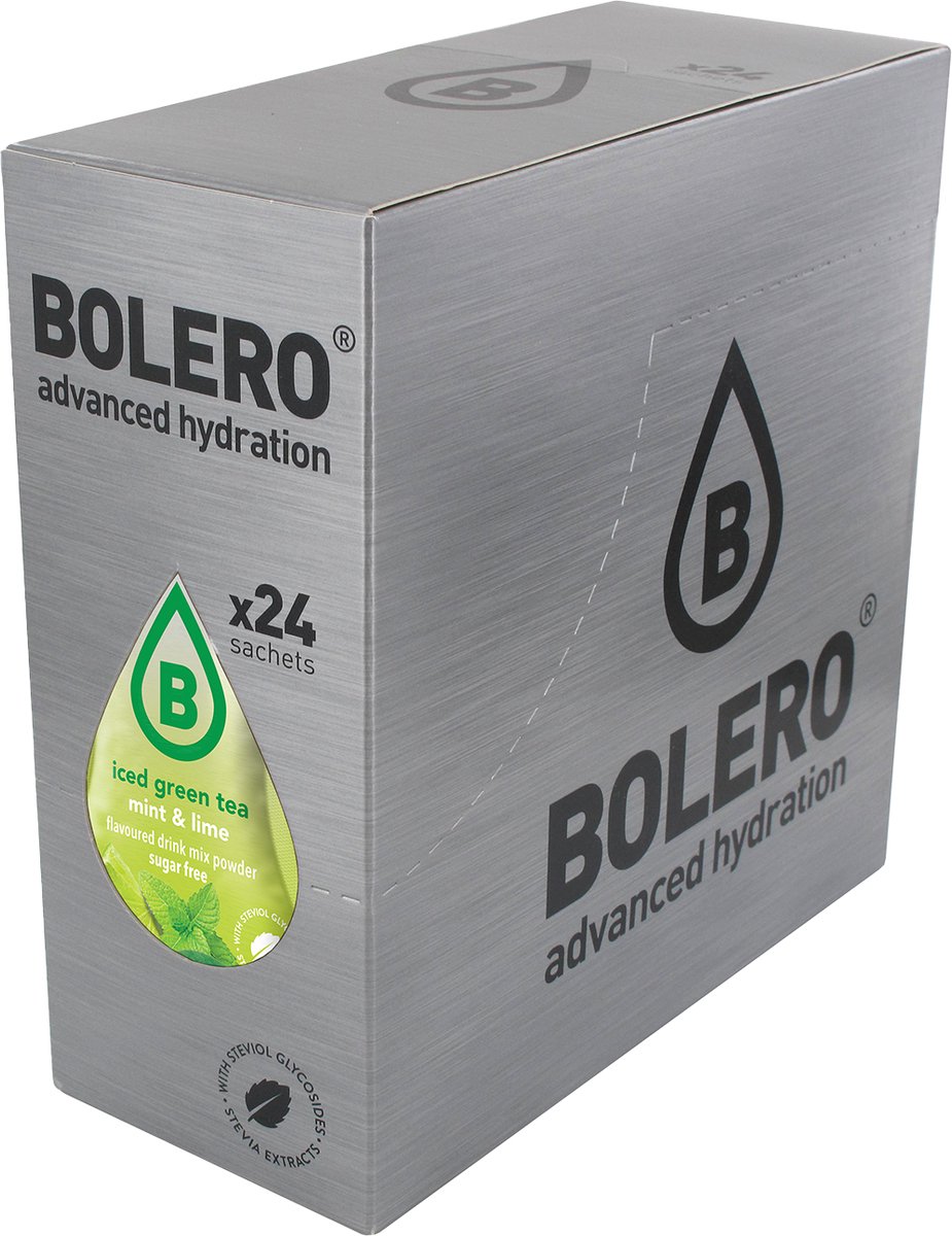 Bolero Iced Green Tea (24x8g) Mint & Lime - Intra- & Post-Workout - Intra-Workout