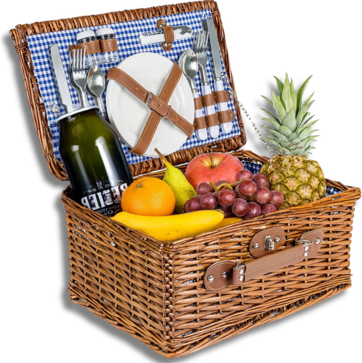 Zolta - Picknickmand - 4 Persoon - Natuurlijk Wilg - Thermotas
