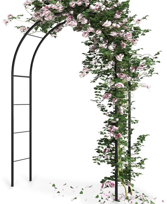 Arche de jardin Métal 145x235 cm - Arche à roses - Arche végétale - Arche fleurie - Support végétal