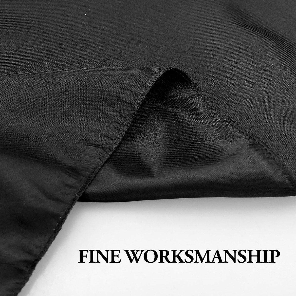 Unyqoos® Set van twee zwarte polyester tafelkleden voor diverse gelegenheden