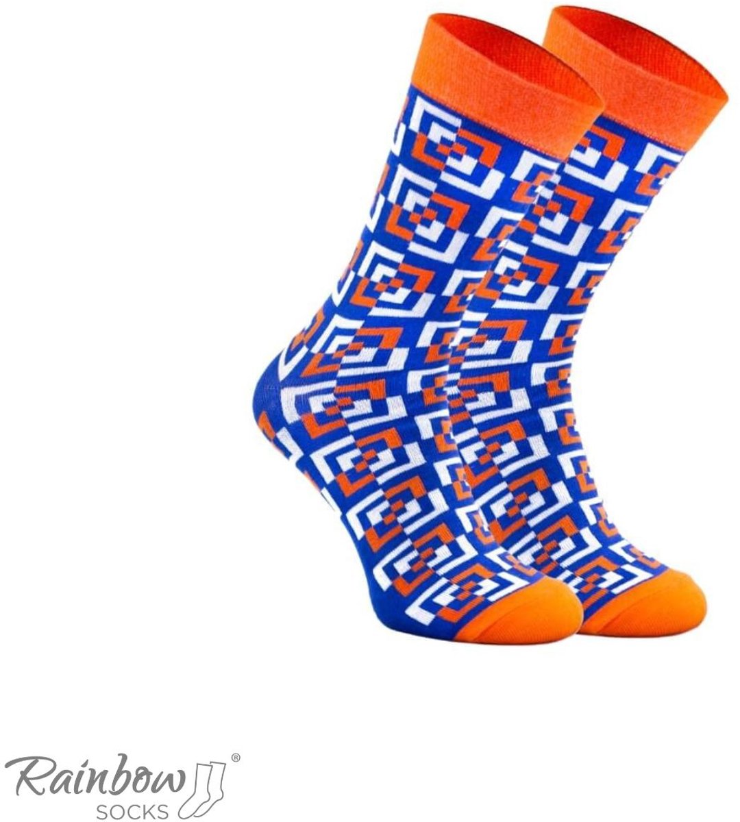 Rainbow Socks - Geometrische Katoenen Sokken - 1 Paar - Maat 41-46