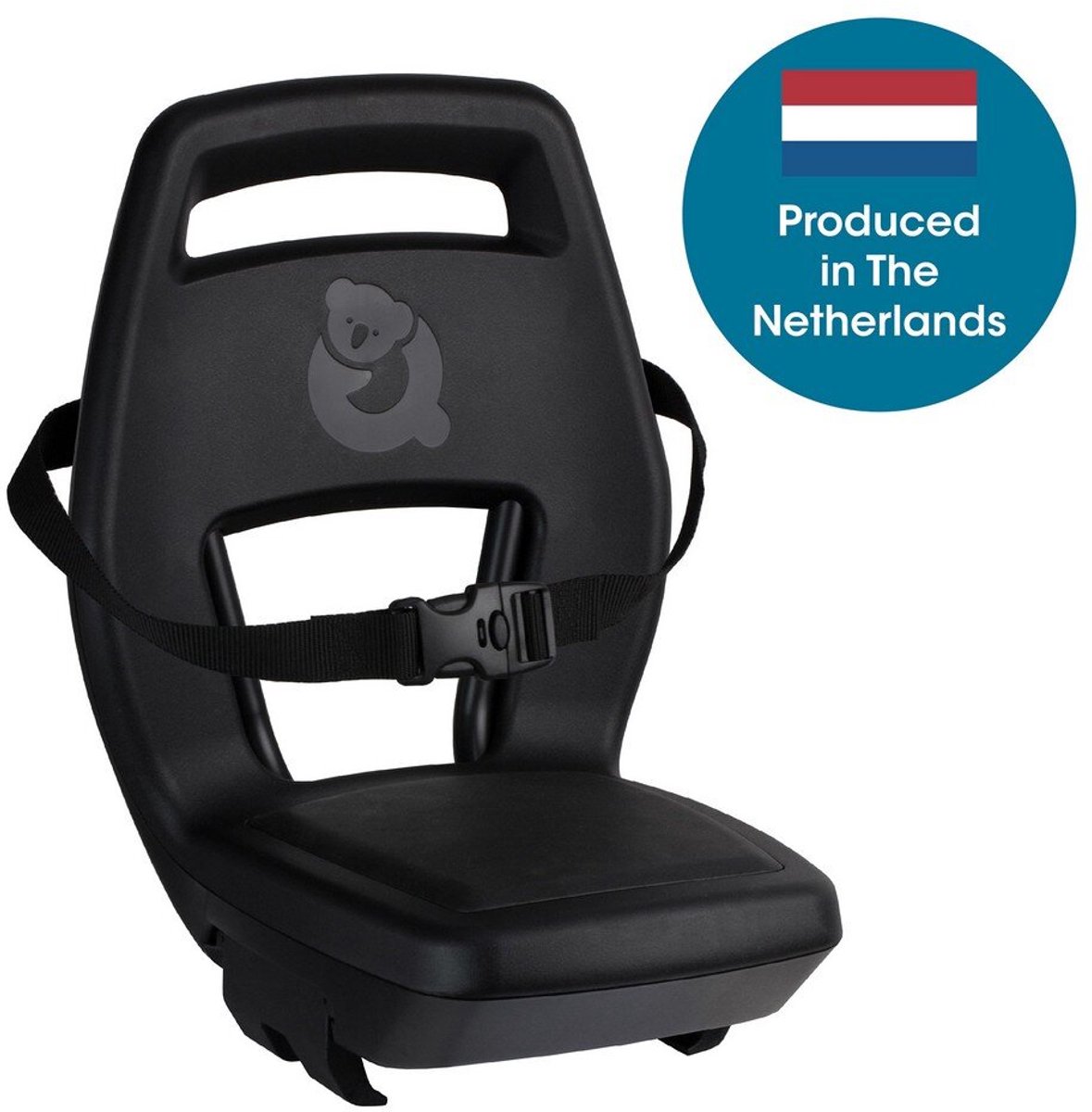 Qibbel Junior 6+ Fietsstoeltje Achter Bagagedrager bevestiging - Quick Connect - Longtail edition - Midnight Black - exclusief voetbeschermingsplaten en voetsteunen