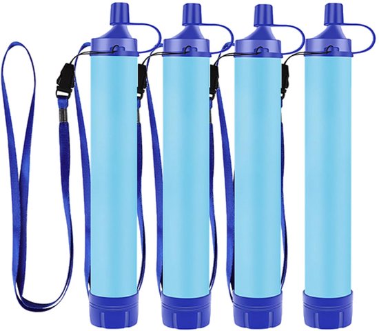 4 stuks waterfilter - Waterfilter rietje - Water Straw - water filter straw - rietje - 1500L - voor Survival & Outdoor - survival - water zuiveren - live saving