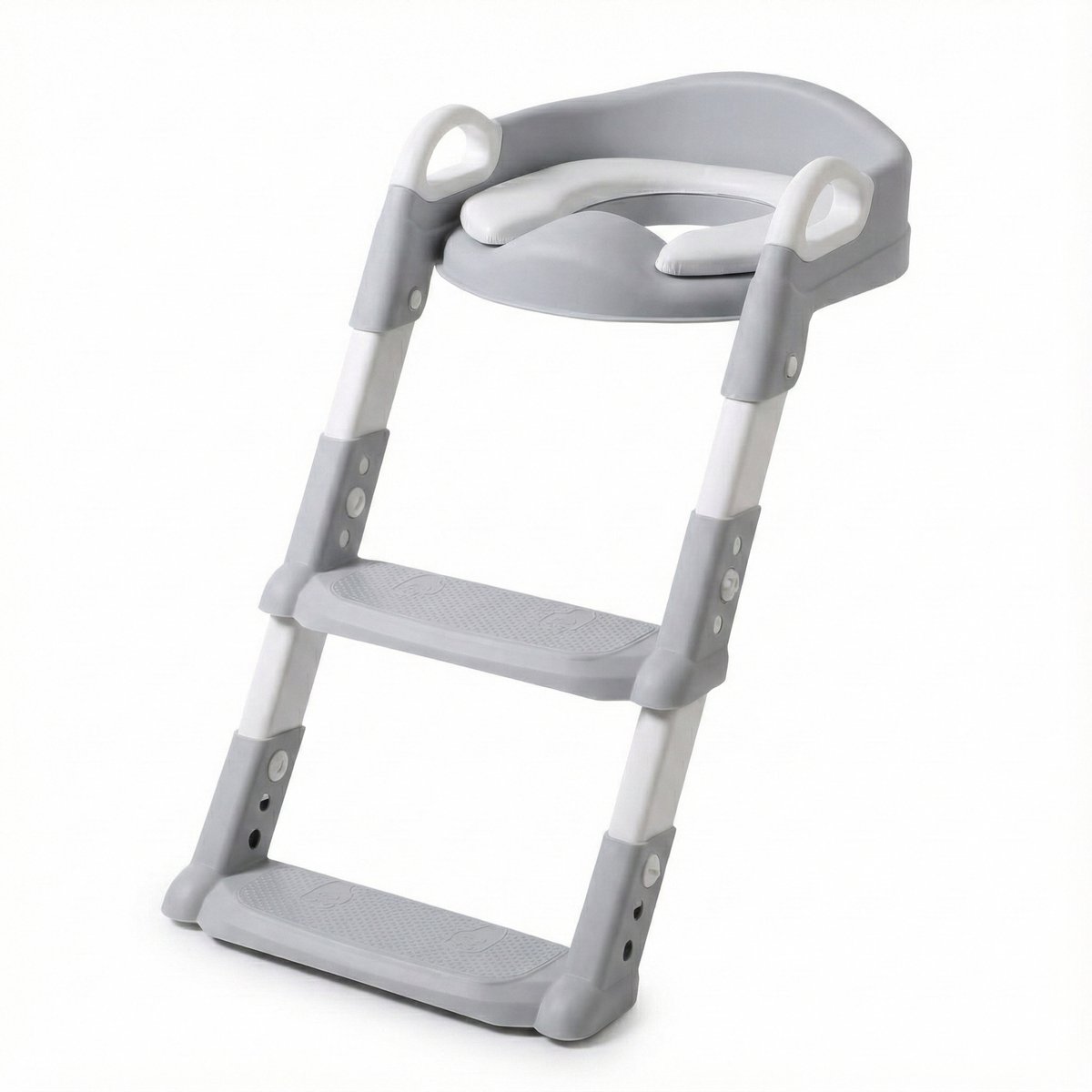 Laavir® WC‑Verkleiner & Toilettrainer met Trapje - Zelfstandigheid & Veiligheid voor Peuters - Grijs