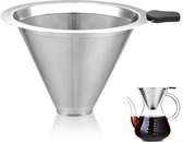 Herbruikbare koffiefilter - Milieuvriendelijke kegel koffiezeef met fijn gaasontwerp voor optimale koffieverpakking